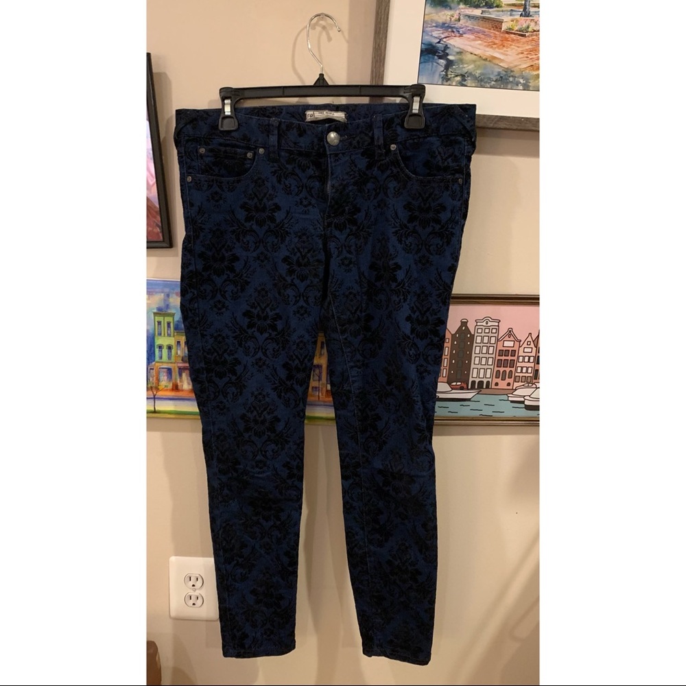 Free People Felt Pattern Jeans